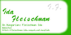 ida fleischman business card